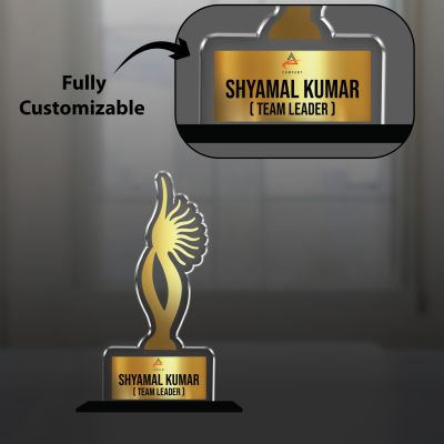 Personalized Corporate Recognition Award  Custom Acrylic Trophy with Name and Designation, Unique Gift for Team Leaders, Managers, Corporate Appreciation and Employees